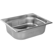 KH GN EURO FOOD PAN ANTI-JAM 1/2 X 65mm S/STEEL PERFORATED