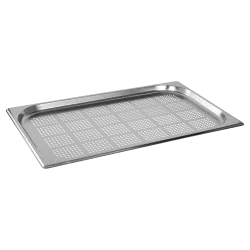 KH GN EURO FOOD PAN ANTI-JAM FULL SIZE 1/1 X 20mm S/STEEL PERFORATED