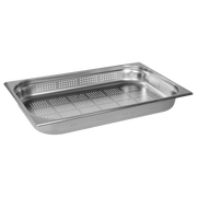 KH GN EURO FOOD PAN ANTI-JAM FULL SIZE 1/1 X 65mm S/STEEL PERFORATED