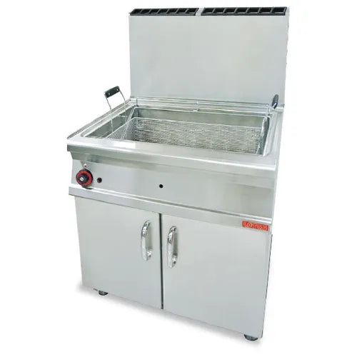 Lotus 45L Large Pan Gas Pastry Fryer on Cabinet  F45-78G - Hospitality Connect