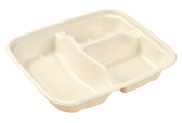 Pakmax Sugarcane Small 3-Compartment Food Container - FC-31-S 300