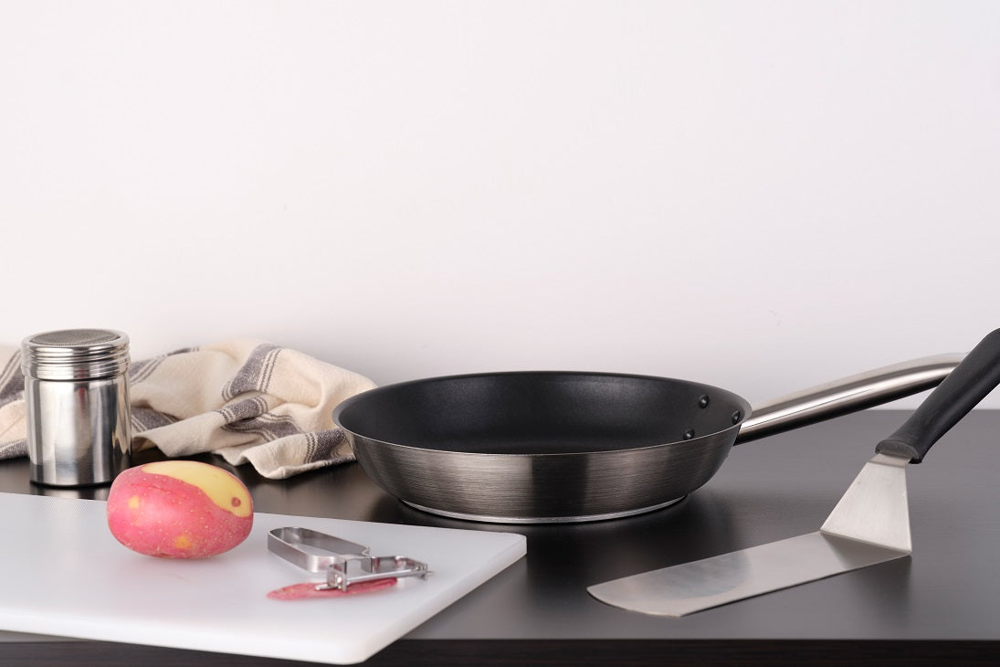 FORCE NON STICK FRYPAN 240x50mm SS TRI-PLY - Hospitality Connect