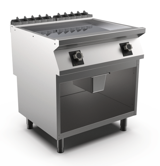Mareno M1 90 Series 800mm wide Electric chrome frytop on open stand - Hospitality Connect
