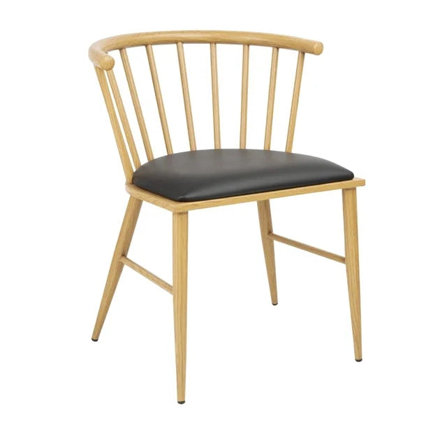 Bolero Harrowdene Light Wood Effect Spindle Padded Interior Chairs (Set 2) FU528 - Hospitality Connect
