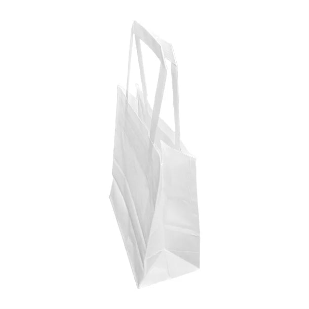 Fiesta Recyclable Flat Handle Bag White - Large (Pack 250)