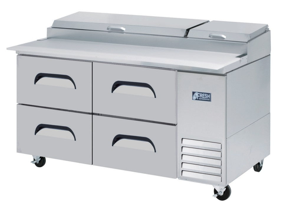 Fresh Pizza Prep Table Four Drawer 1700mm Wide FPT-67-D4 - Hospitality Connect