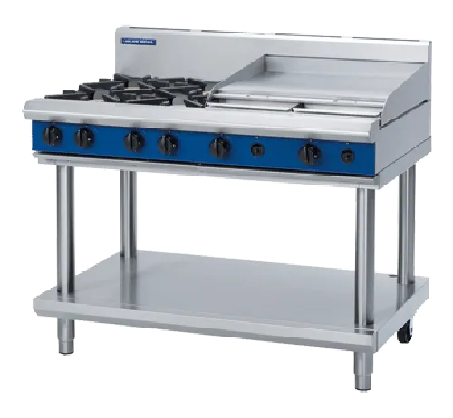 Blue Seal Evolution 1200mm Gas Cooktop – Leg Stand G518B-LS. - Hospitality Connect
