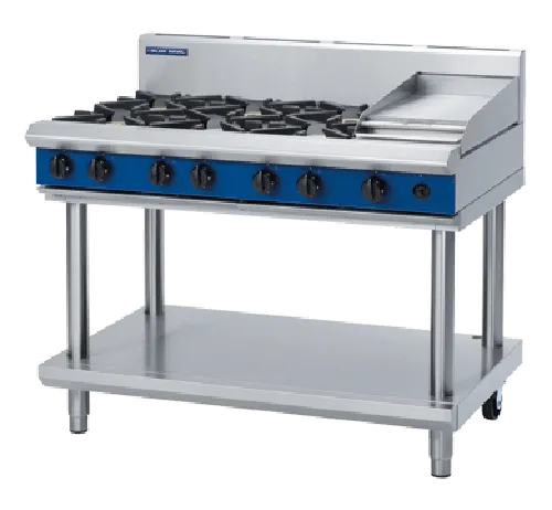 Blue Seal Evolution 1200mm Gas Cooktop – Leg Stand G518C-LS. - Hospitality Connect