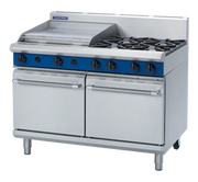 Blue Seal Evolution 1200mm Gas Range Double Static Oven G528B. - Hospitality Connect