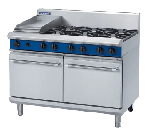 Blue Seal Evolution 1200mm Gas Range Double Static Oven G528C. - Hospitality Connect