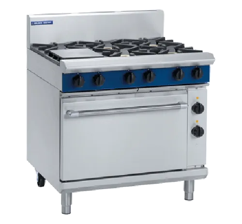Blue Seal Evolution  900mm Gas Range Electric Static Oven GE506D. - Hospitality Connect