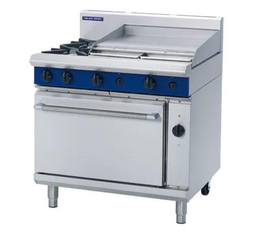 Blue Seal Evolution 900mm Gas Range Electric Convection Oven GE56B. - Hospitality Connect