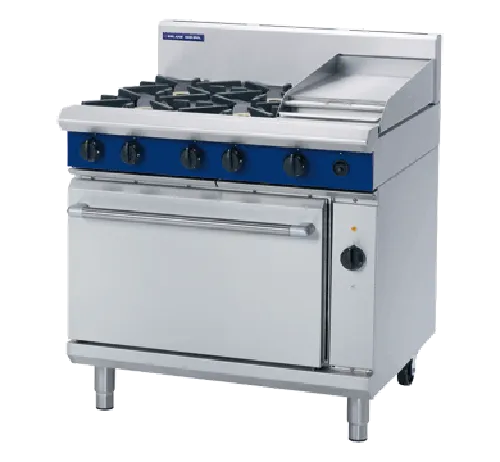 Blue Seal Evolution 900mm Gas Range Electric Convection Oven GE56C. - Hospitality Connect
