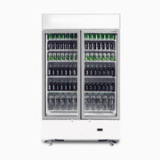 Bromic Upright Display Fridge - 960L - 2 Doors - Flat Glass - Cassette - White GM1000LWCAS - Hospitality Connect