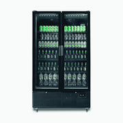 Bromic Upright Display Fridge - 1126L - 2 Door - Flat Glass - Black GM1100B-NR - Hospitality Connect