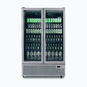 Bromic Upright Display Fridge - 1126L - 2 Door - Flat Glass - Silver GM1100S-NR - Hospitality Connect