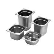 KitchenKnock Gastronorme Pan - Anti Jam - S/S - 1-6 Size - 100mm 490620 - Hospitality Connect