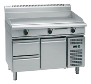 Waldorf 800 Series GPL8120E-RB - 1200mm Electric Griddle Low Back Version - Refrigerated Base - Hospitality Connect