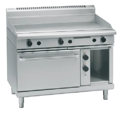 Waldorf 800 Series GP8121GE - 1200mm Gas Griddle Electric Static Oven Range - Hospitality Connect