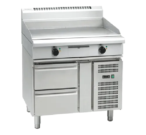 Waldorf 800 Series GP8900E-RB - 900mm Electric Griddle - Refrigerated Base - Hospitality Connect