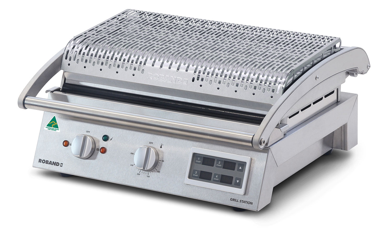 Roband Grill Station Electronic Timer, 8 slice, smooth plates, 13 Amp GSA815SE