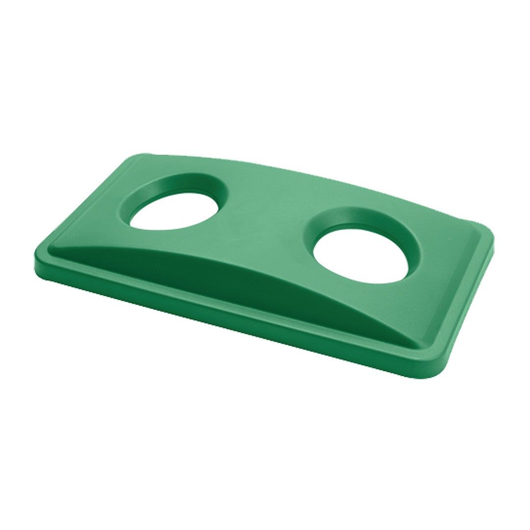 TRUST COMMERCIAL SLIM BIN 2 BOTTLE HOLE LID FOR 60 / 87LT GREEN (1641GN)
