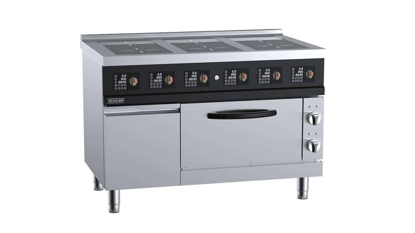 Scooker Induction Full Length Glass Six-Zone Boiling Top With Oven HLBZJ6N-C26