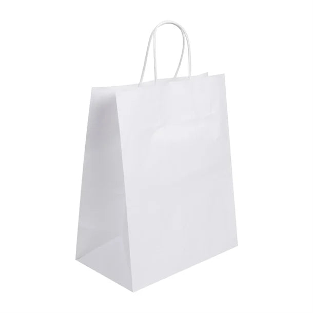 Fiesta Recyclable Twist Handle Paper Bag White - Large (Pack 250)