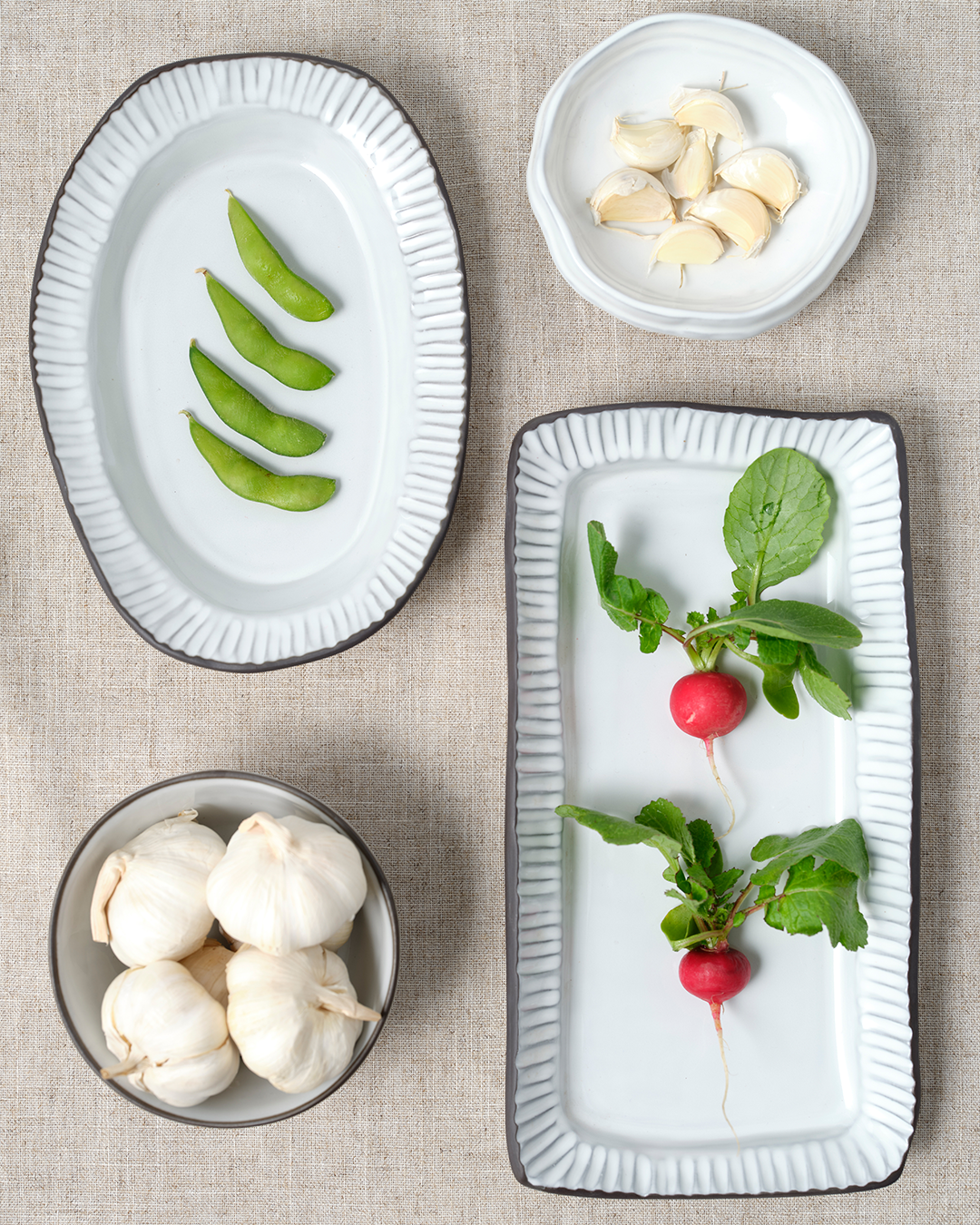 TABLEKRAFT LINEA ORGANICS RECT PLATTER 300x160x40mm WHITE Box of 4 - Hospitality Connect