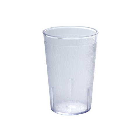 Clear JIWINS beverage tumbler with 230ml capacity, made of durable PC material, side view showing size and design details.