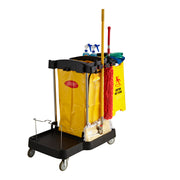JIWINS SIMPLIFIED COMPACT CLEAN CART BLACK PP 1095x575x975mm - Hospitality Connect