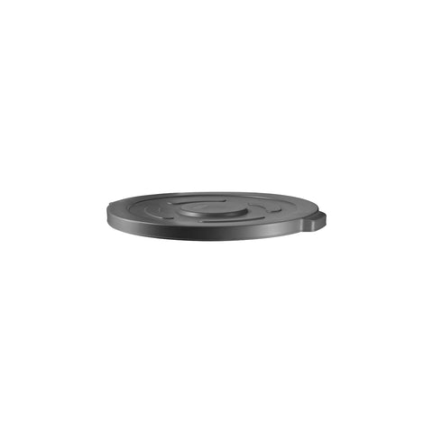 Grey polypropylene round lid for 166-liter recycle bin, fits JIWINS brand, measures 686x48mm, designed for waste management.