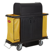 JIWINS HOUSEKEEPING CART BLACK PP 1536x554x1510mm - Hospitality Connect