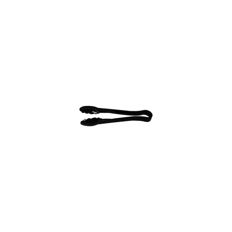 Black JIWINS scalloped tong made of polycarbonate, 150mm, designed for professional kitchen use.