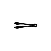 Black JIWINS scalloped tongs made of polycarbonate, 230mm length, with scalloped edges for gripping food items.