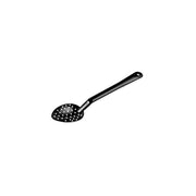 Black JIWINS perforated spoon made of polycarbonate, 283mm, with a perforated design for straining and serving.