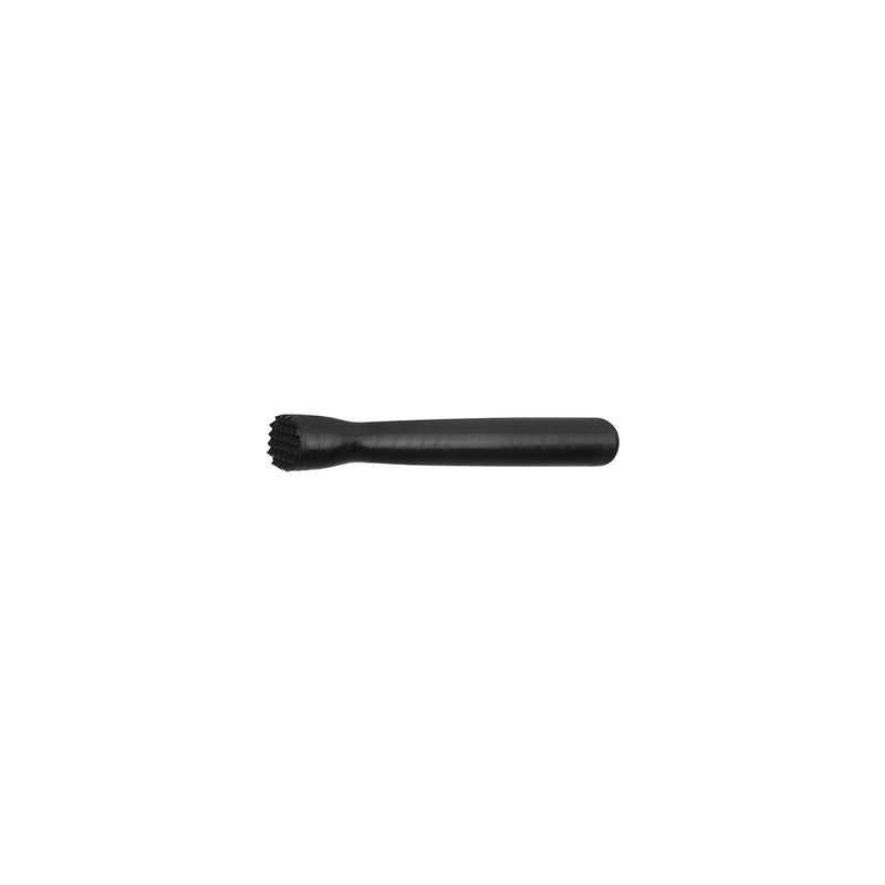 Black ABS bar muddler with netted head, 27x210mm, designed for cocktails, by JIWINS for hospitality use.