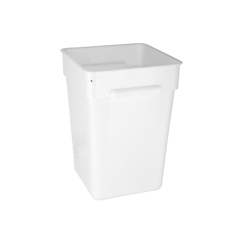 White JIWINS square food storage container by Hospitality Connect, 22L polypropylene, 285x285x400mm for kitchen organization