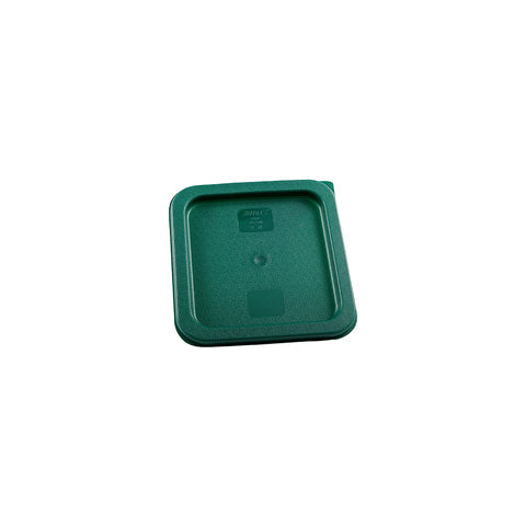 Green plastic lid for JIWINS square 2/4 liter container, 187x187x17mm, made of PE, designed for secure sealing and storage.