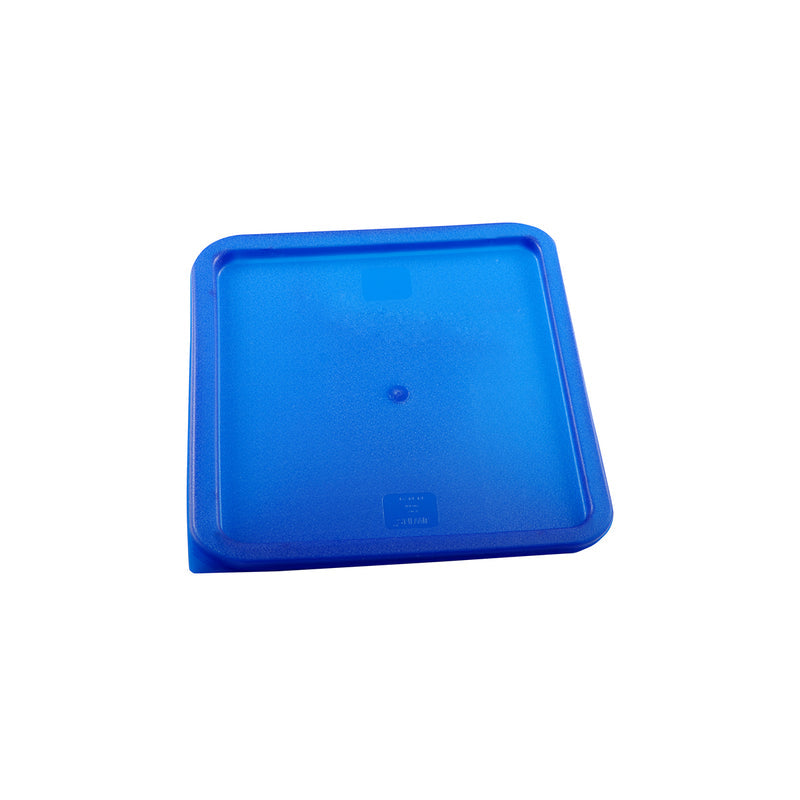 Blue PE lid for JIWINS square containers, fits 12/18-liter sizes, measuring 290x290x15mm, designed for square food storage containers.