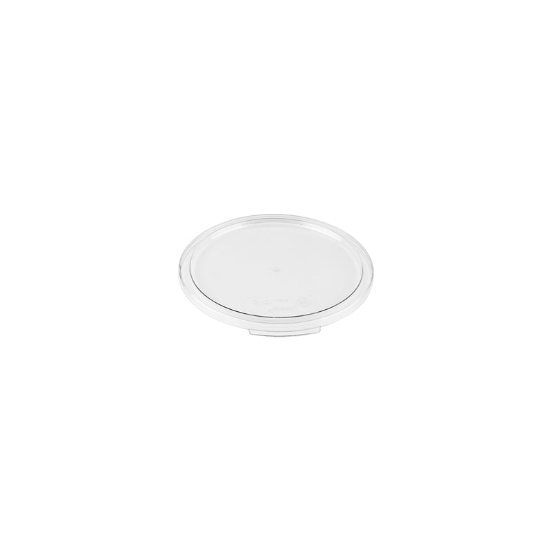 Clear round JIWINS storage container lid for 2/4L polycarbonate containers, measuring 192x12mm, ideal for food storage.