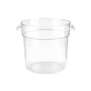 Clear round JIWINS food storage container made of polycarbonate, 15-liter capacity, with dimensions 315x304mm.