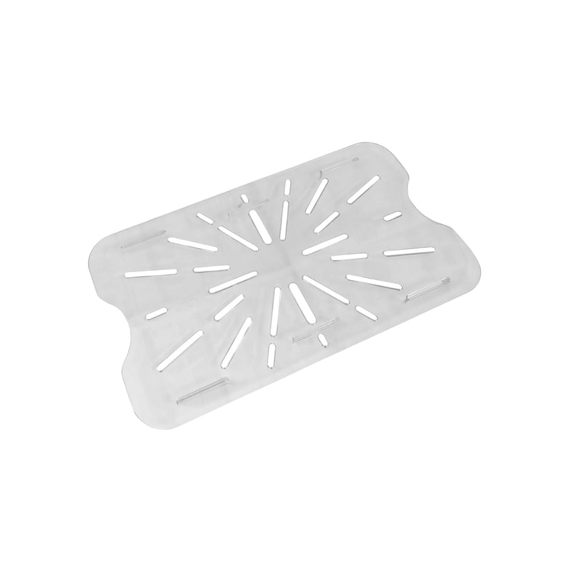 Clear JIWINS polycarbonate drain shelf measuring 460x250x19mm, designed for kitchen or bathroom drainage systems.