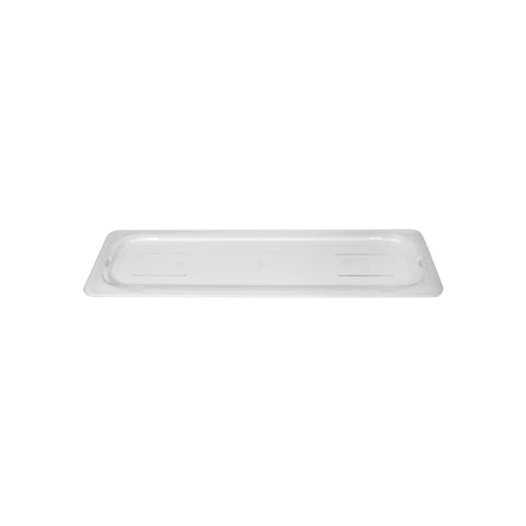 Clear JIWINS flat polycarbonate lid, 530x320mm size, designed for 1/1 food containers, shown on a plain background.