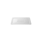 Clear JIWINS polycarbonate lid with handle, 1/3 size, measuring 325x176mm, designed for food storage containers.