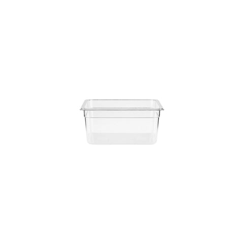 Clear JIWINS gastronorm polycarbonate pan, 1/9 size, 100mm deep, 0.85L capacity, suitable for professional kitchen use.