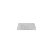 Clear JIWINS flat polycarbonate lid for 1/9 size containers, measuring 176x108mm, designed for hospitality use.