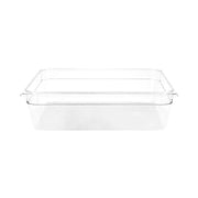 Clear JIWINS gastronorm pan made of polycarbonate, 2/1 size, 150mm deep, 24L capacity, suitable for professional kitchens.