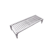 Heavy-duty grey dunnage rack with polypropylene and iron, 910x455x225mm, designed for industrial storage and organization.