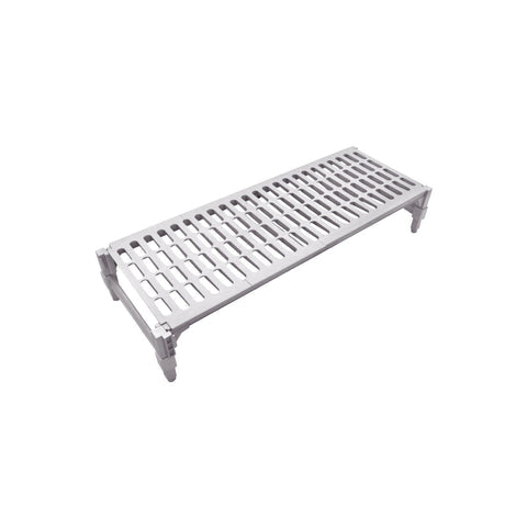 Heavy-duty grey dunnage rack with polypropylene and iron, 910x455x225mm, designed for industrial storage and organization.